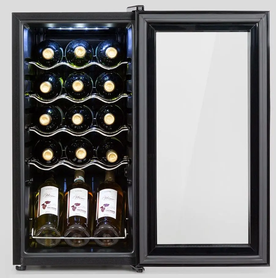 Vitrina de vinuri Klarstein Shiraz 15 Slim Uno 10035025 (Black)