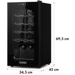 Vitrina de vinuri Klarstein Shiraz 15 Slim Uno 10035025 (Black) Thumb