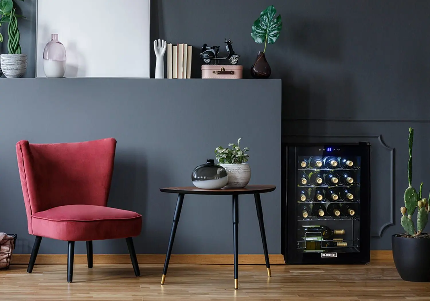 Vitrina de vinuri Klarstein Shiraz 20 Uno 10035027 (Black)