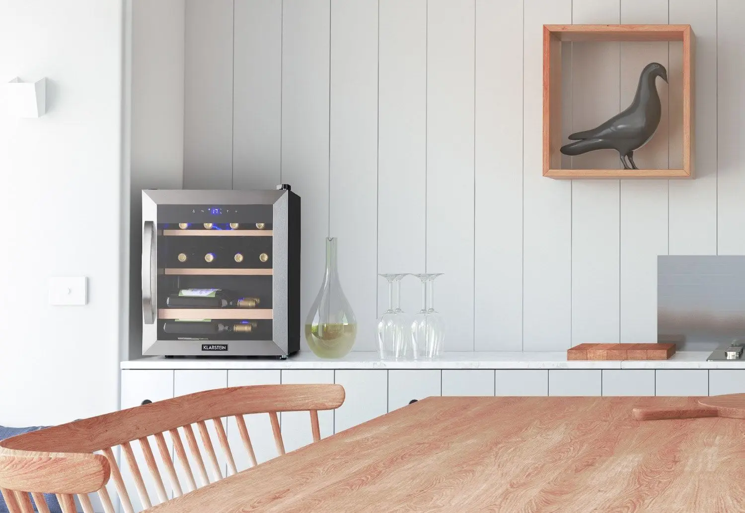 Vitrina de vinuri Klarstein Vinamour 12 Uno 10035673 (Silver)