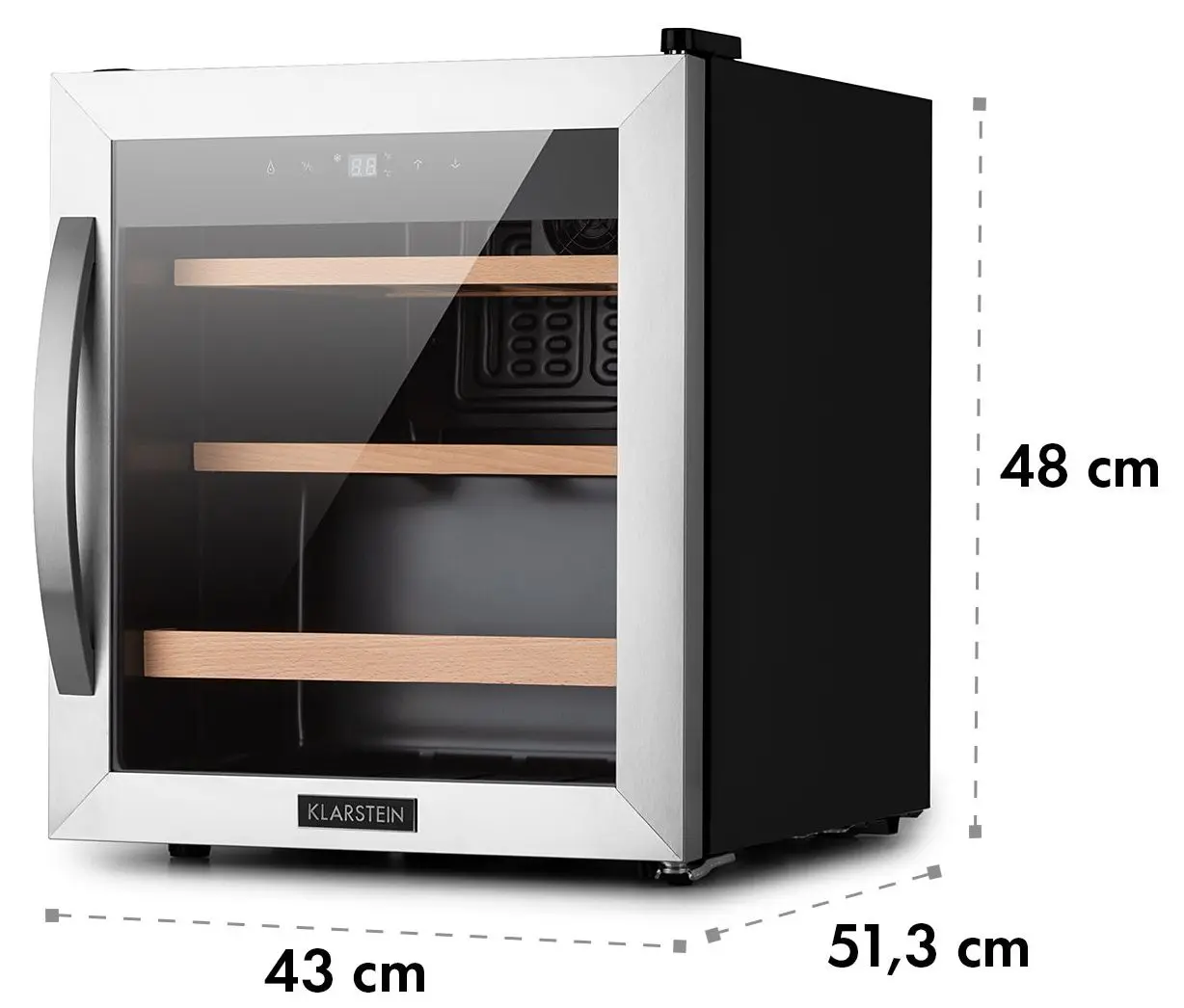 Vitrina de vinuri Klarstein Vinamour 12 Uno 10035673 (Silver)