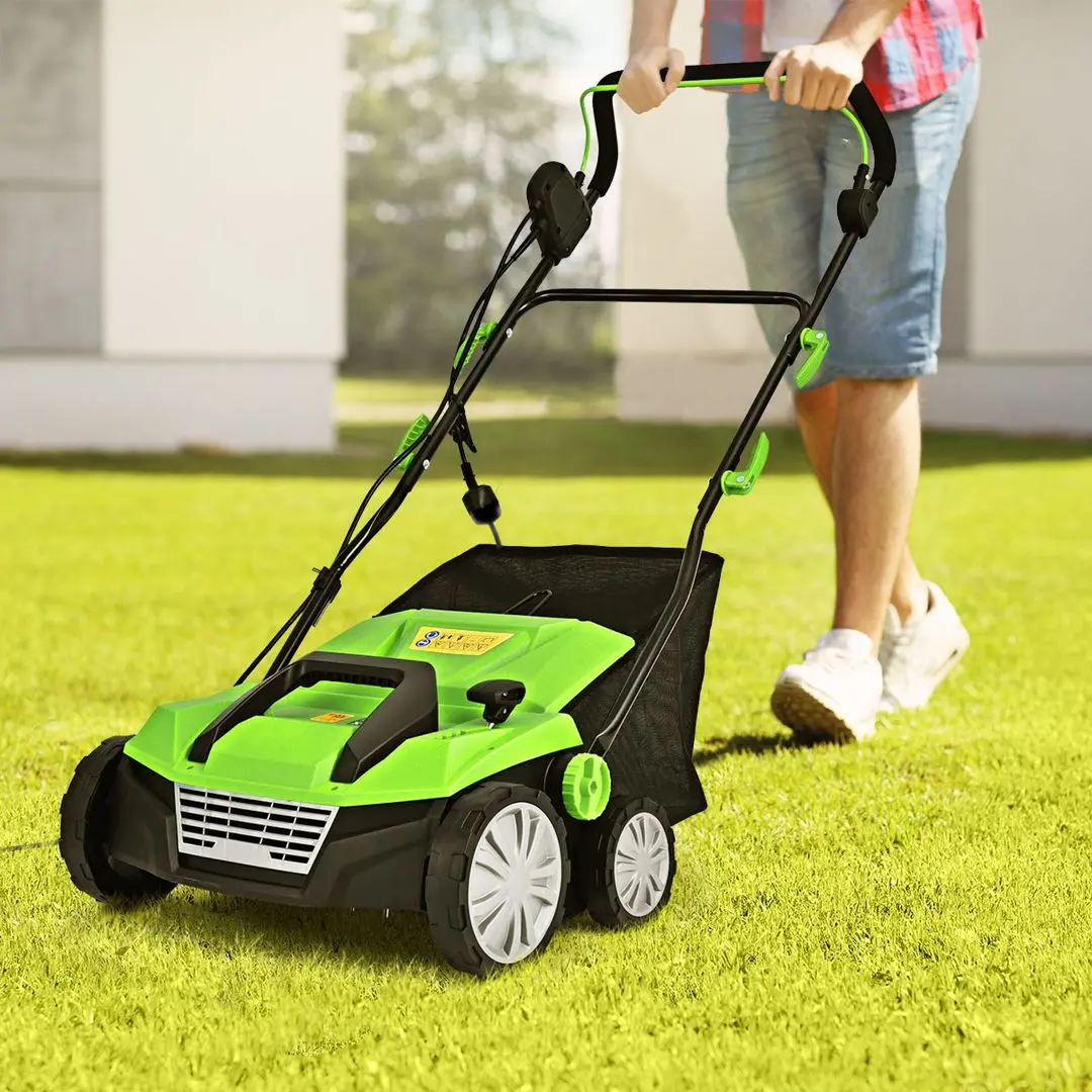 Электрический аэратор-скарификатор Costway ET1415DE-GN (Green/Black) - 2