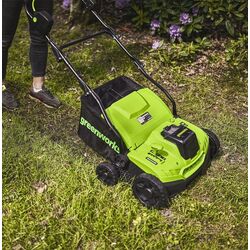 Аэратор аккумуляторный GreenWorks G40DT35 (Green) Thumb