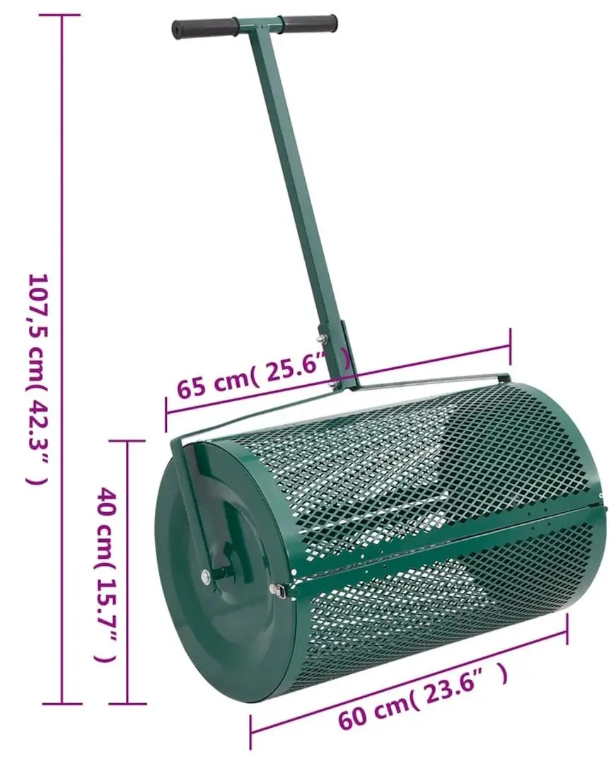 Aerator pentru gazon VidaXL 4009271 (Green)