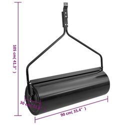 Rola de gradina VidaXL 154466 (Black) Thumb