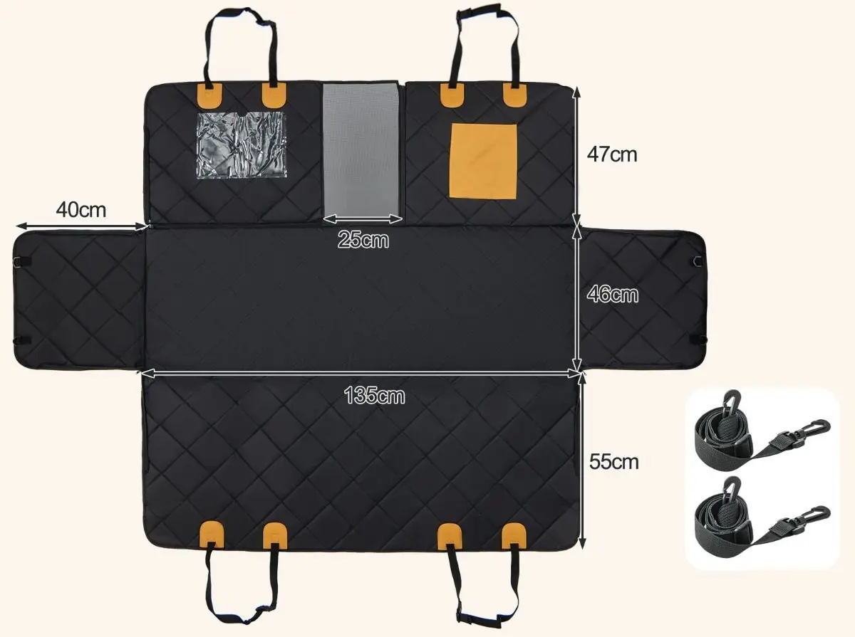 Автомобильный чехол-коврик для собак Costway PU10029DK (Black)