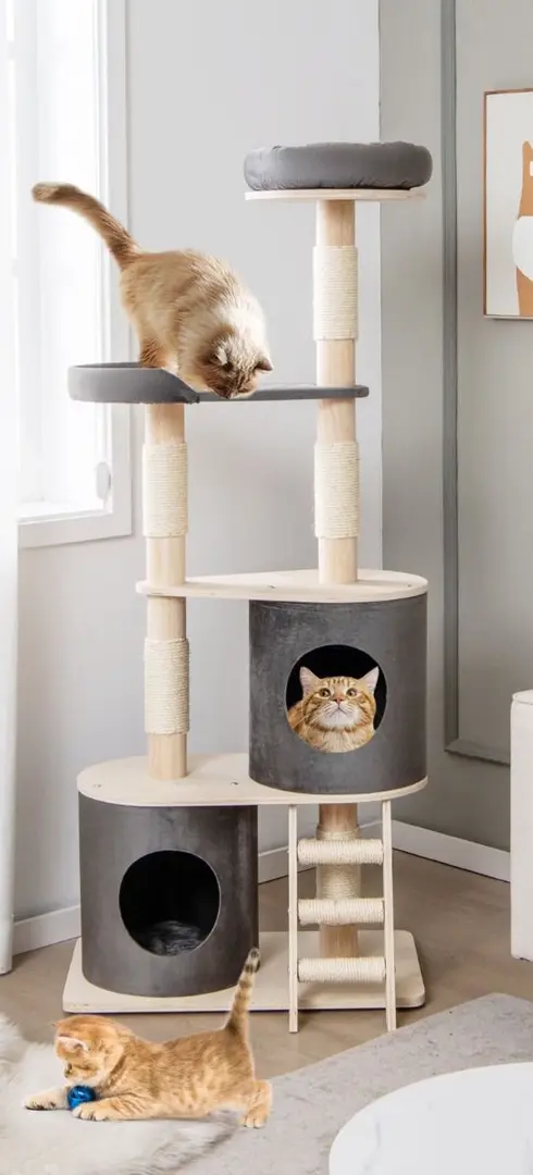 Игровой комплекс для кошек Costway PV10081GR (Grey)