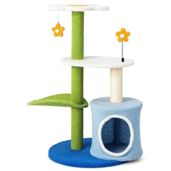 Ansamblu de joaca pentru pisici Costway PV10084BL (Blue/Green)