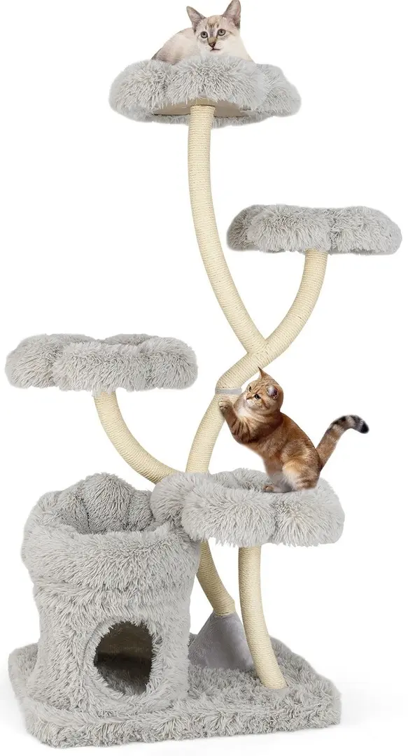 Ansamblu de joaca pentru pisici Costway PV10226GR (Grey)