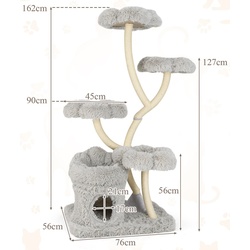 Ansamblu de joaca pentru pisici Costway PV10226GR (Grey) Thumb