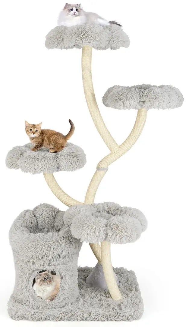 Ansamblu de joaca pentru pisici Costway PV10226GR (Grey)