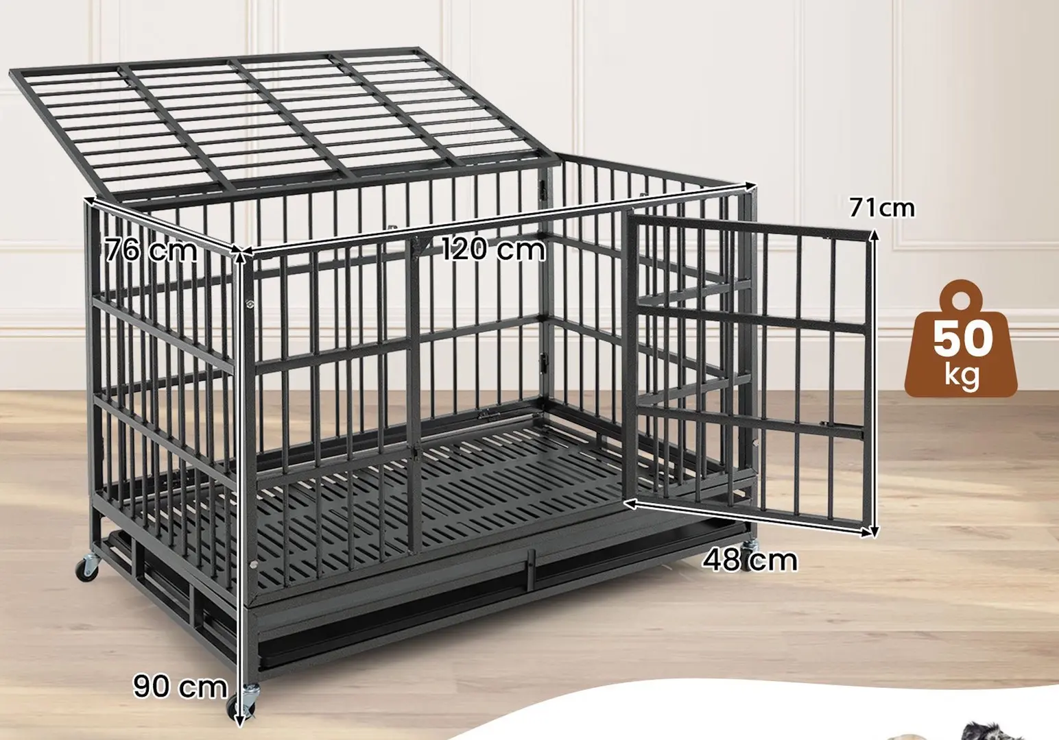 Клетка для собак Costway PU10040BK (Black)