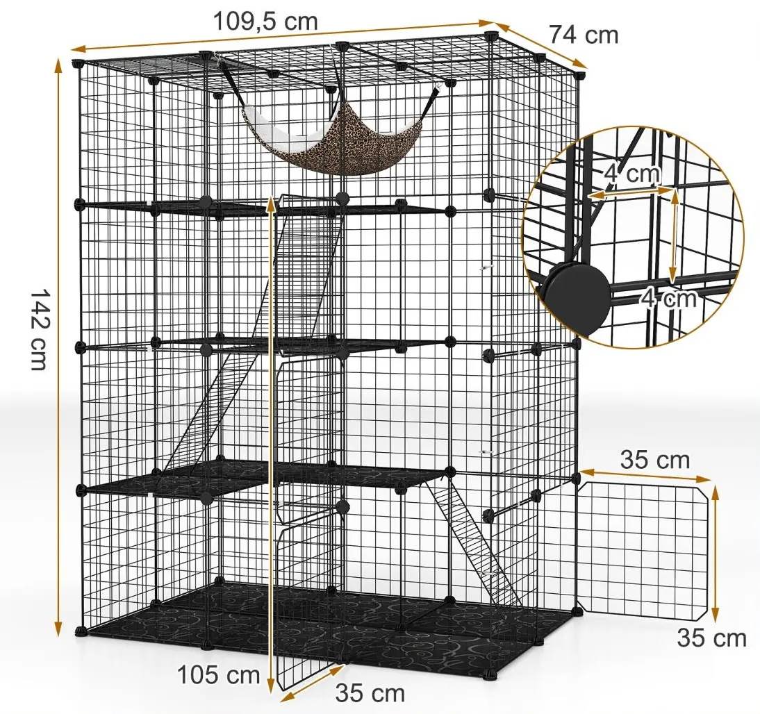 Клетка для животных Costway PV10319BK (Black)