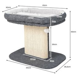 Когтеточка-лежак Costway PV10026GR (Grey) Thumb