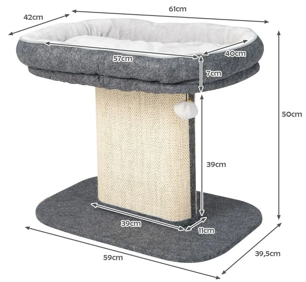 Когтеточка-лежак Costway PV10026GR (Grey)