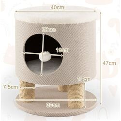 Pat cu zgarietor Costway PV10098BE (Beige) Thumb