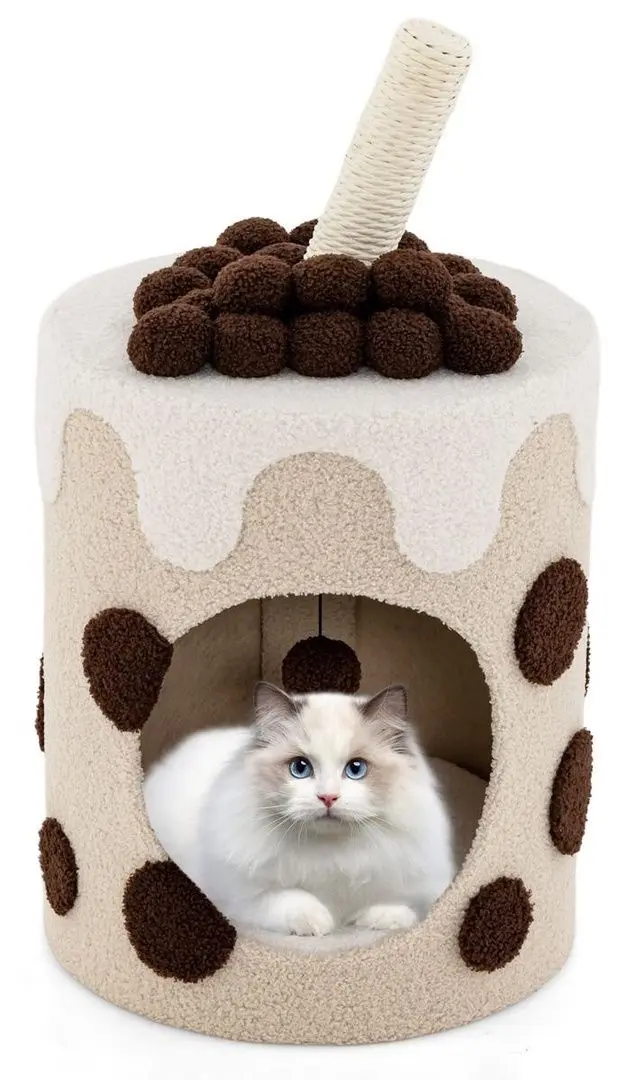 Pat cu zgarietor Costway PV10127CF (Brown)