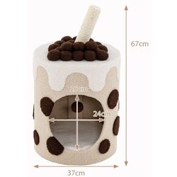 Pat cu zgarietor Costway PV10127CF (Brown) Thumb