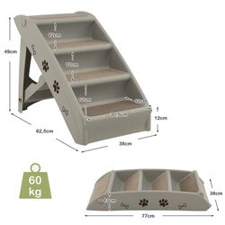 Scara pentru caini Costway PW10029GR (Grey) Thumb