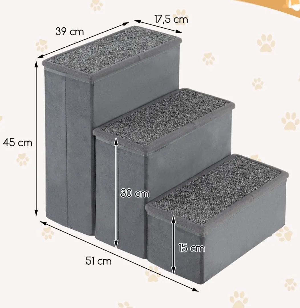 Лестница для собак Costway PW10102GR (Grey)