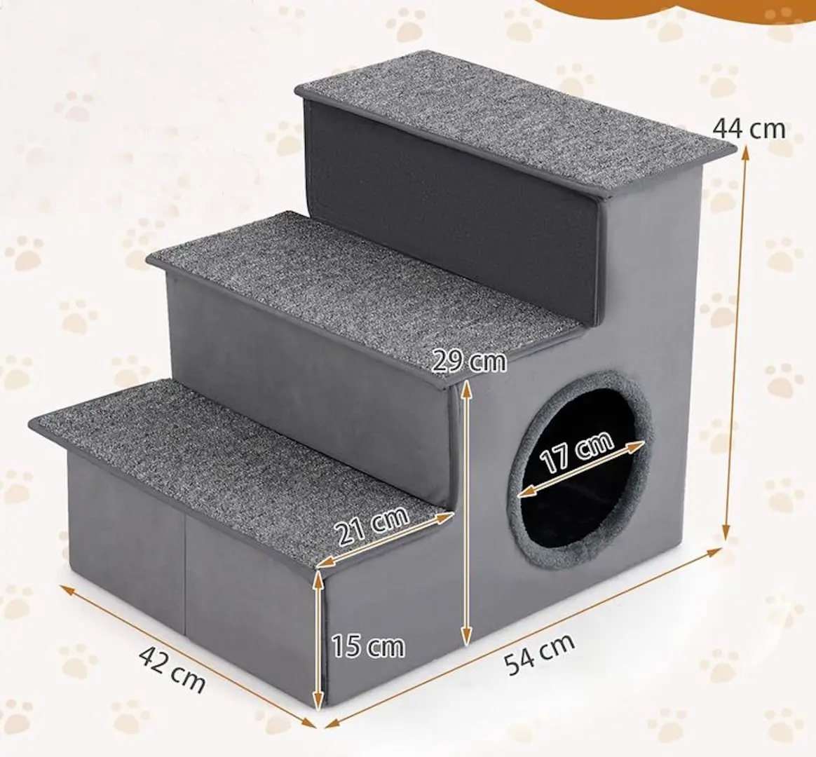 Scara pentru caini Costway PW10104GR (Grey)