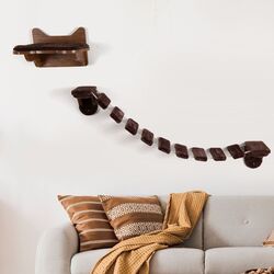 Лежанка с мостиком для кошек Costway PS7430BN (Brown) Thumb