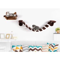 Лежанка с мостиком для кошек Costway PS7430BN (Brown) Thumb