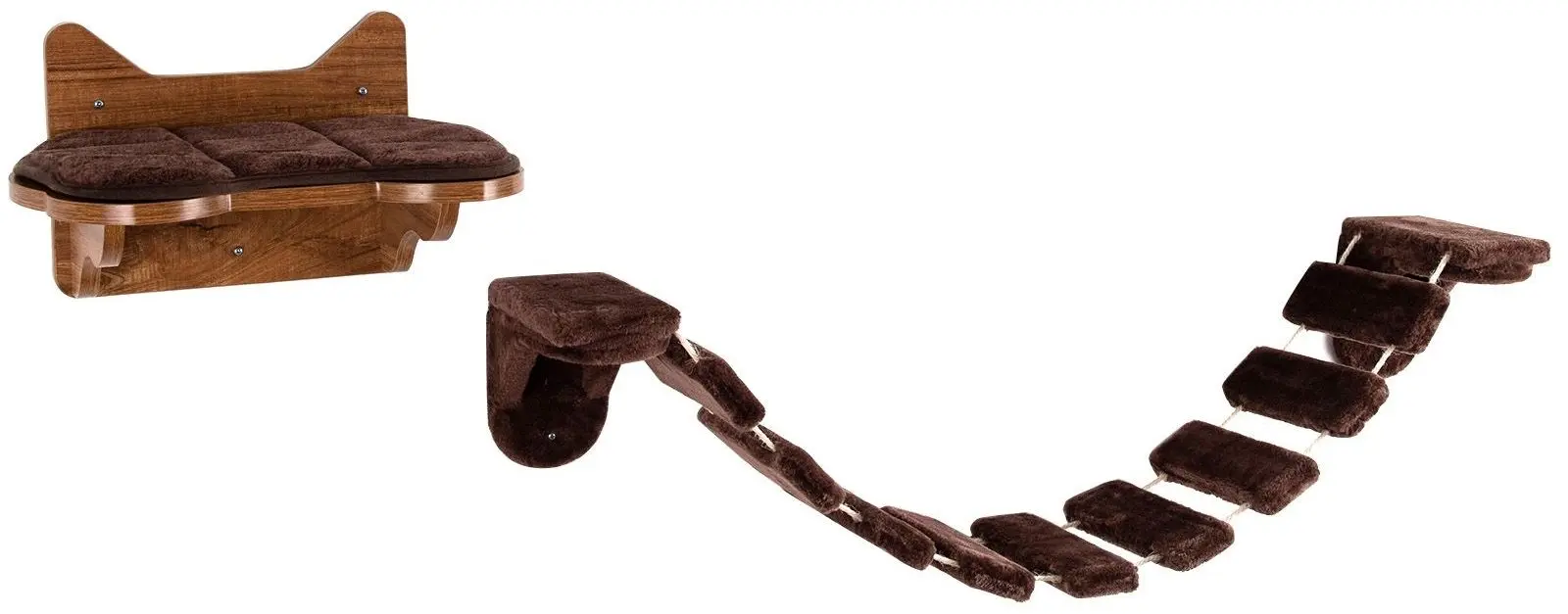 Лежанка с мостиком для кошек Costway PS7430BN (Brown)