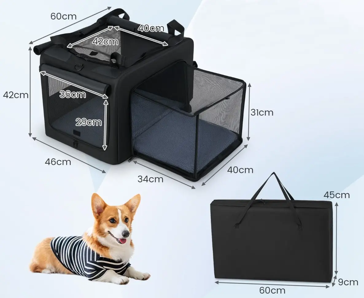 Переноска для животных Costway PW10108DK (Black)