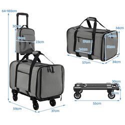 Purtator pentru animale pe roti Costway PV10093GR (Grey) Thumb