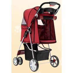 Складная коляска для переноски животных Costway PW10039RD (Red) Thumb