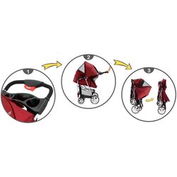 Складная коляска для переноски животных Costway PW10039RD (Red) Thumb