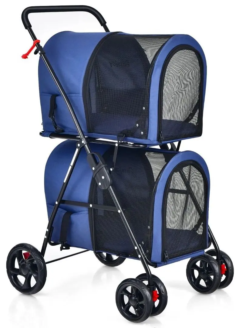 Складная коляска для переноски животных Costway PW10040NY (Navy Blue)