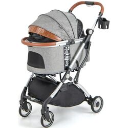 Carucior pliabil pentru transportarea animalelor Costway PW10048GR (Grey) Thumb