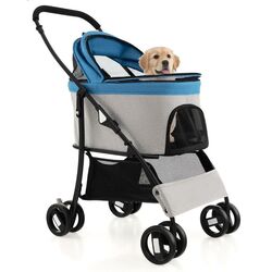 Складная коляска для переноски животных Costway PW10073BL (Blue) Thumb