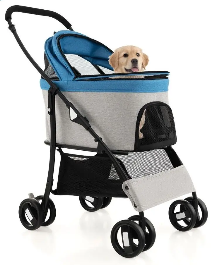 Складная коляска для переноски животных Costway PW10073BL (Blue) - 2