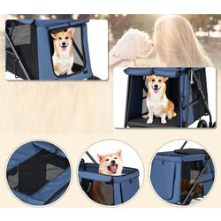 Складная коляска для переноски животных Costway PW10074BL (Blue) Thumb