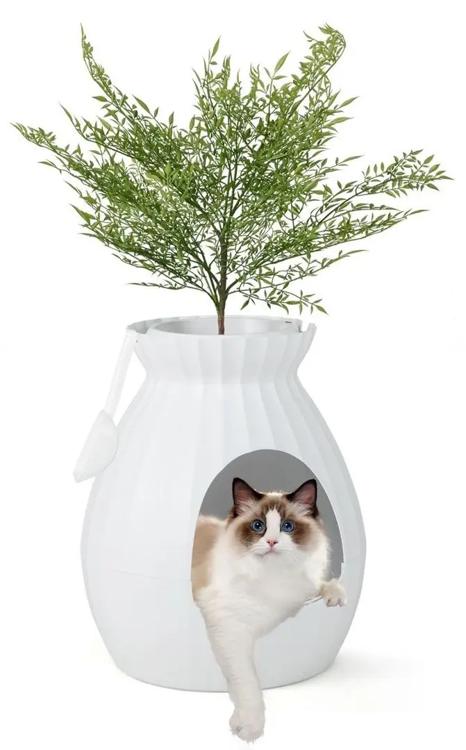 Туалет с удалением запахов для кошек Costway PV10140DE-WH (White) - 2