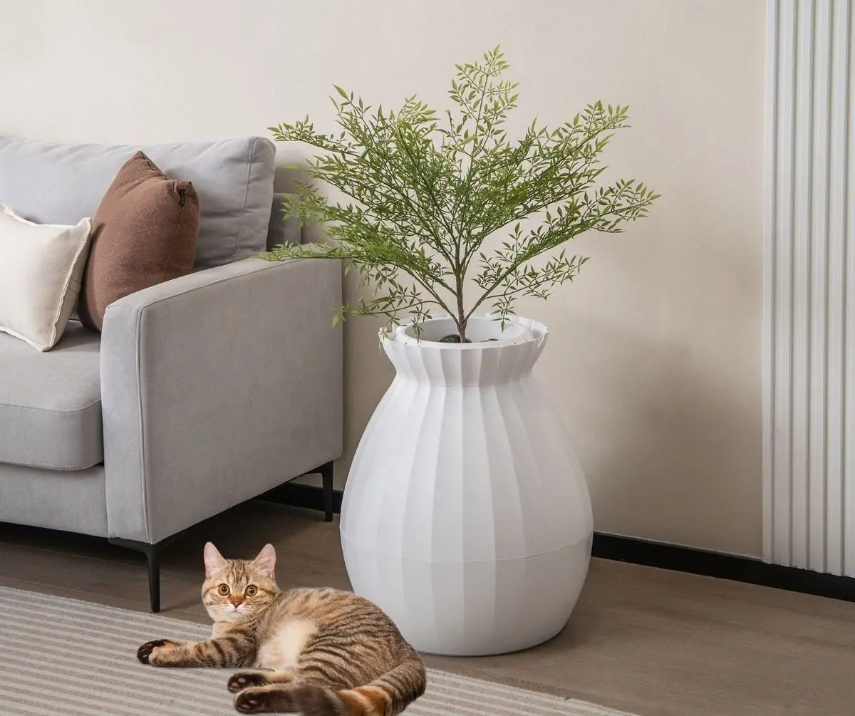 Туалет с удалением запахов для кошек Costway PV10140DE-WH (White) - 5