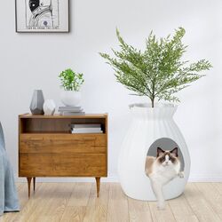 Туалет с удалением запахов для кошек Costway PV10140DE-WH (White) Thumb