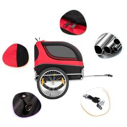 Remorca de bicicleta pentru animale Costway PW10028RE (Red) Thumb