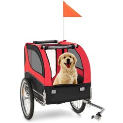 Remorca de bicicleta pentru animale Costway PW10028RE (Red) Thumb