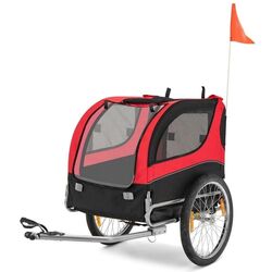 Remorca de bicicleta pentru animale Costway PW10028RE (Red)