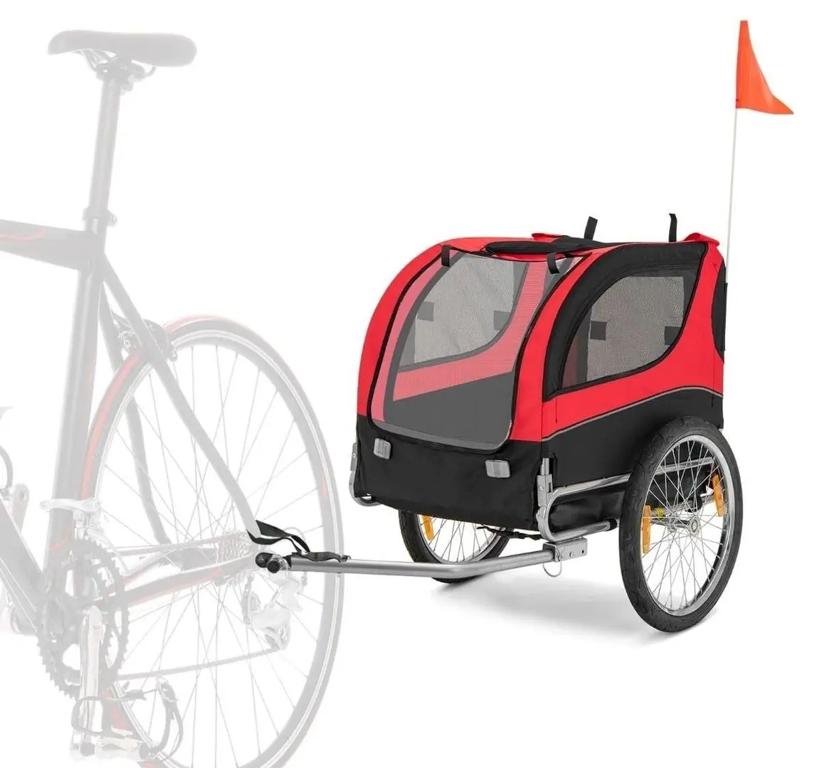 Remorca de bicicleta pentru animale Costway PW10028RE (Red)