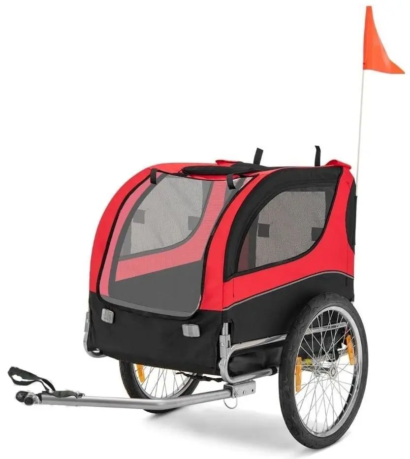 Remorca de bicicleta pentru animale Costway PW10028RE (Red)
