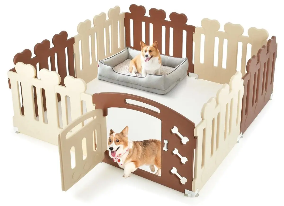 Защитный барьер для собак Costway PW10056CF (Brown)