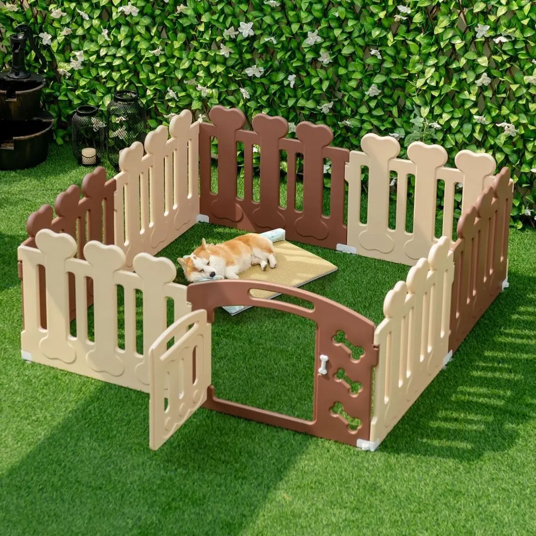 Защитный барьер для собак Costway PW10056CF (Brown)
