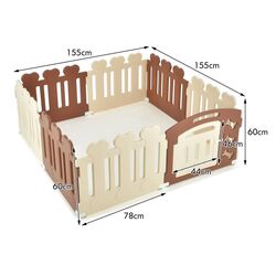 Защитный барьер для собак Costway PW10056CF (Brown) Thumb