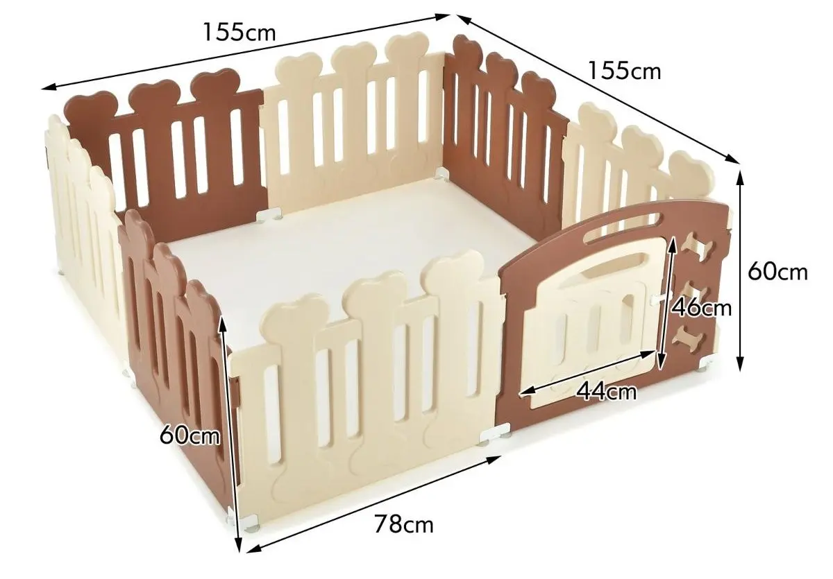 Защитный барьер для собак Costway PW10056CF (Brown)