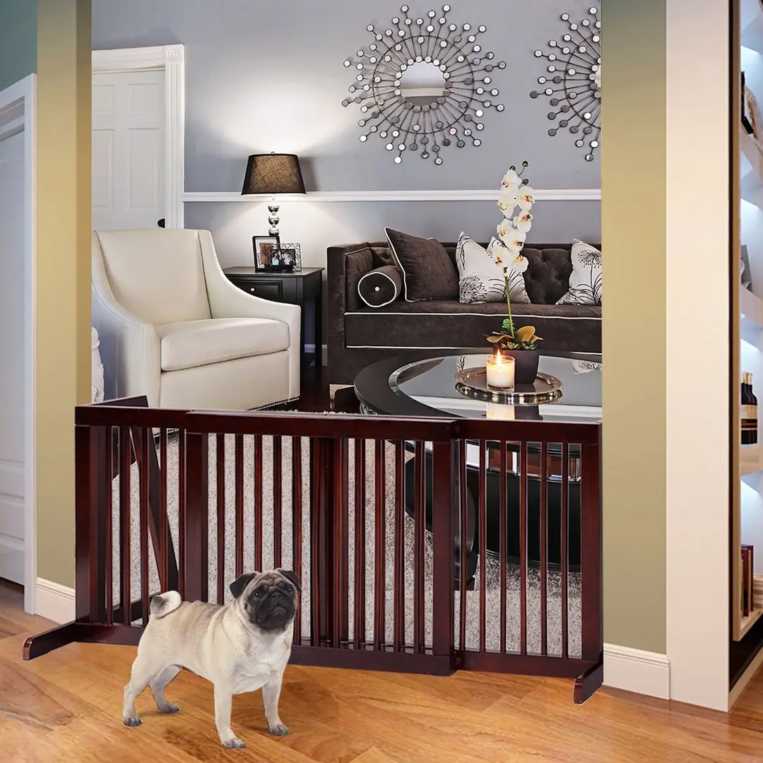 Bariera de protectie pentru animale Costway PW10041CF (Brown)